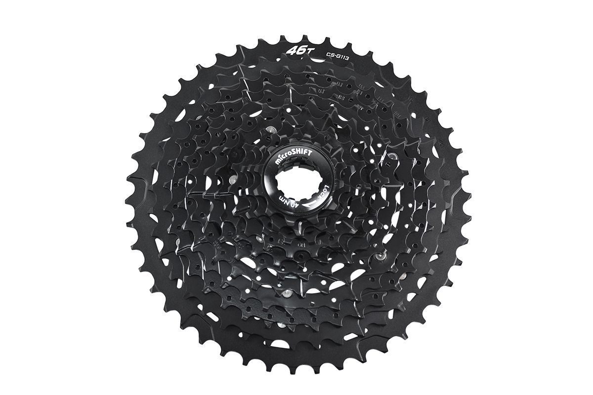 Кассета MICROSHIFT XLE CSG113-46-11 11 скоростей (11-13-15-18-21-24-28-32-36-40-46T) без упаковки, черный