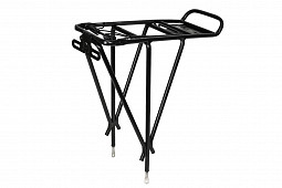 Багажник CD-20AC,26-28" алюминий, профильные трубы, с прижимом, черный